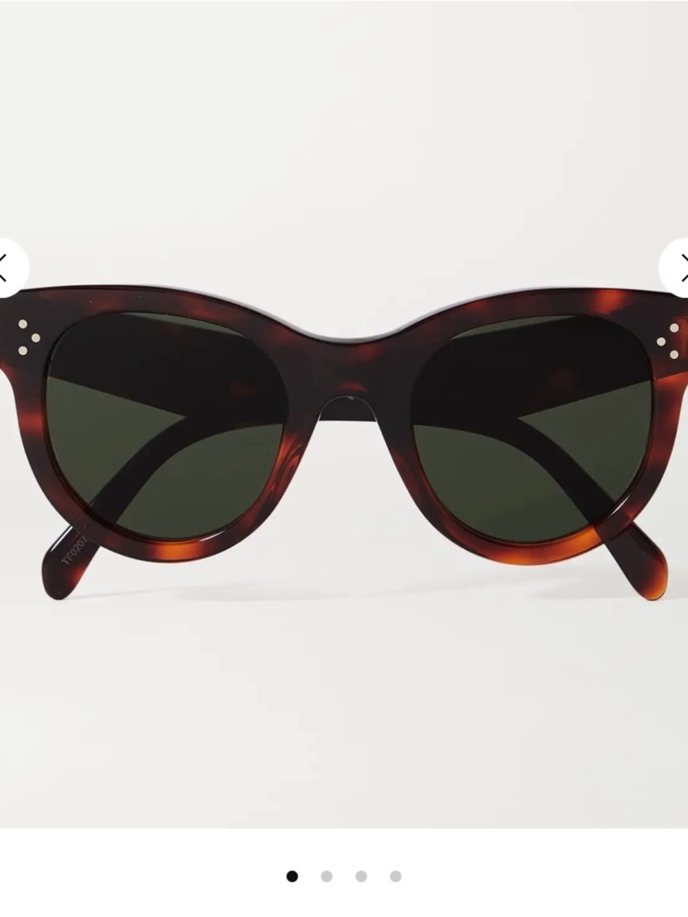 Celine round frame acetate tortoise